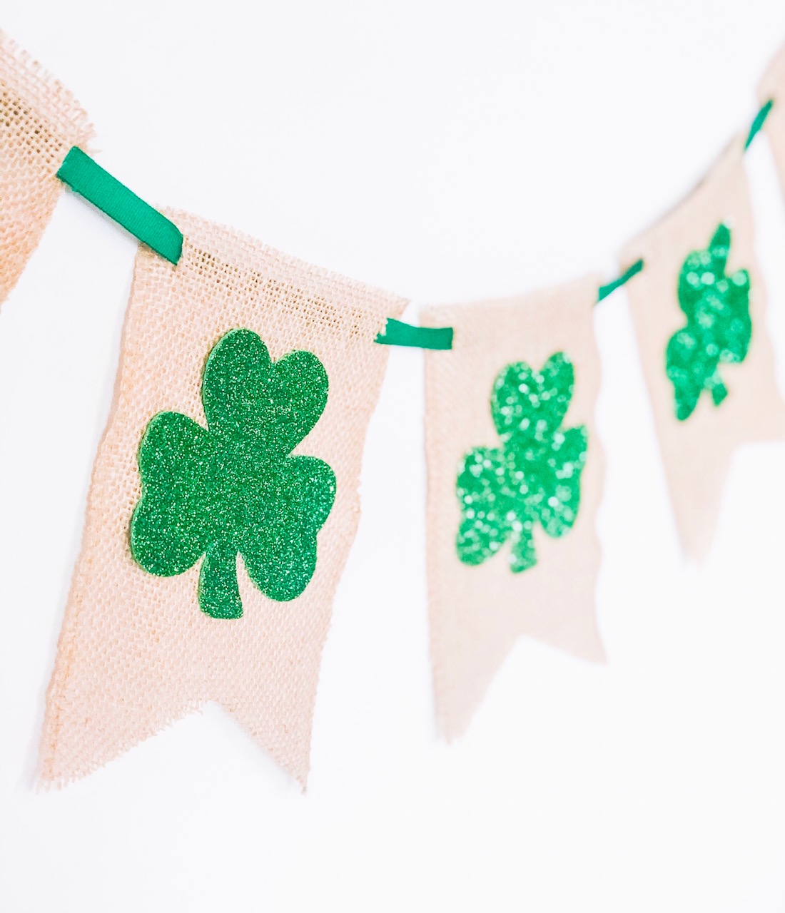 st patricks day burlap banner